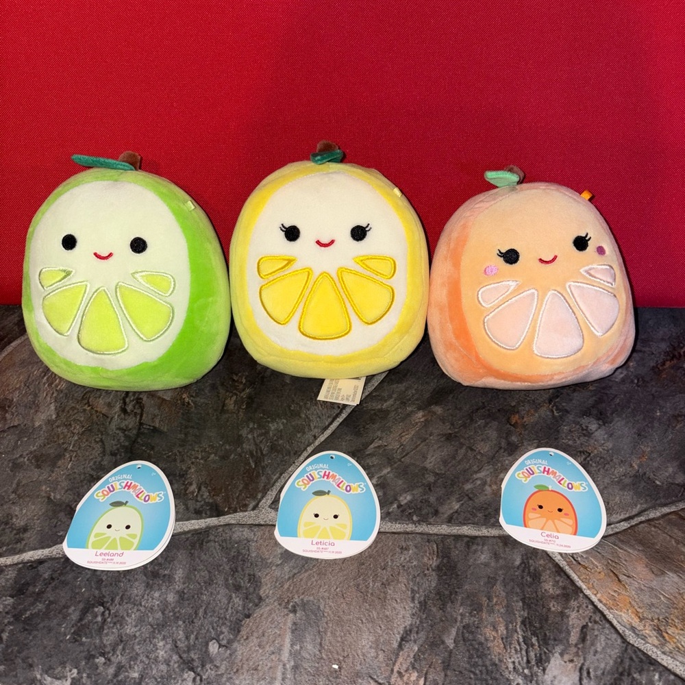 5” citrus fruit squishmallow set